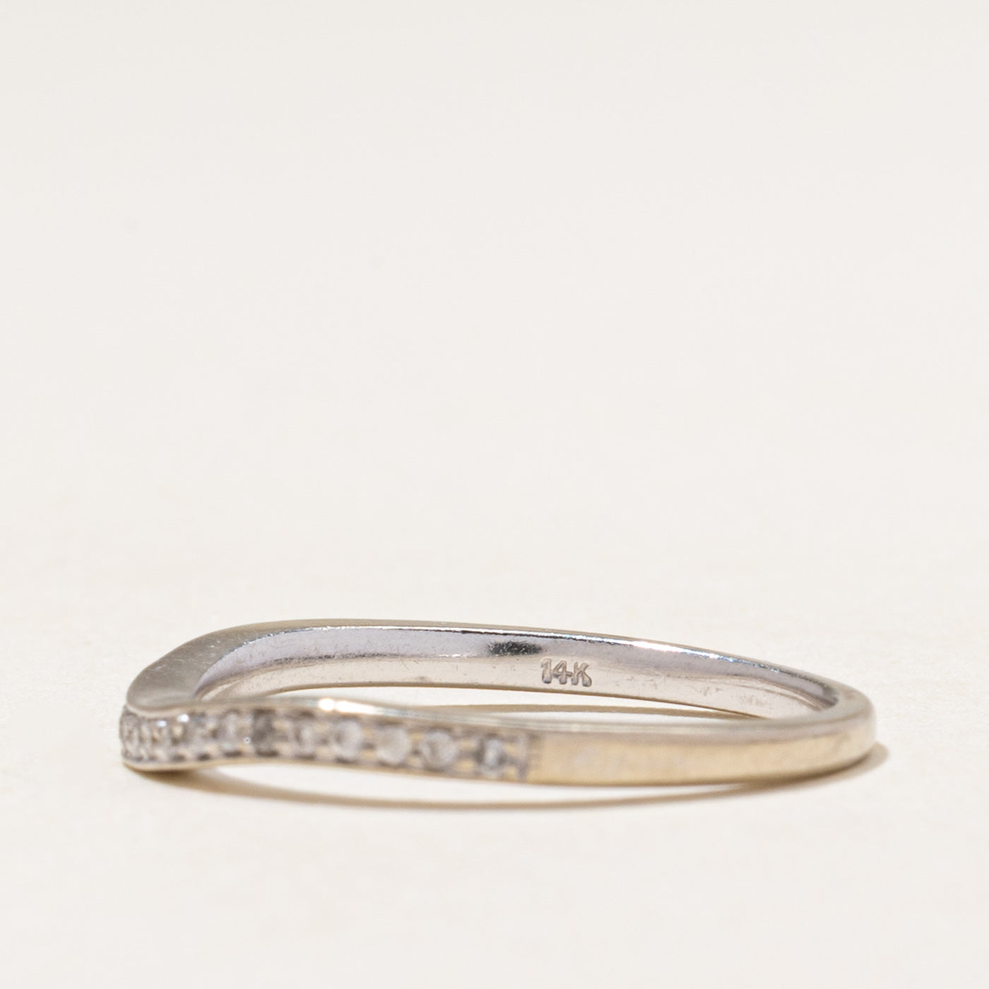 Semi-Eternity Diamond Contour Ring | 0.10ctw | SZ 7.25
