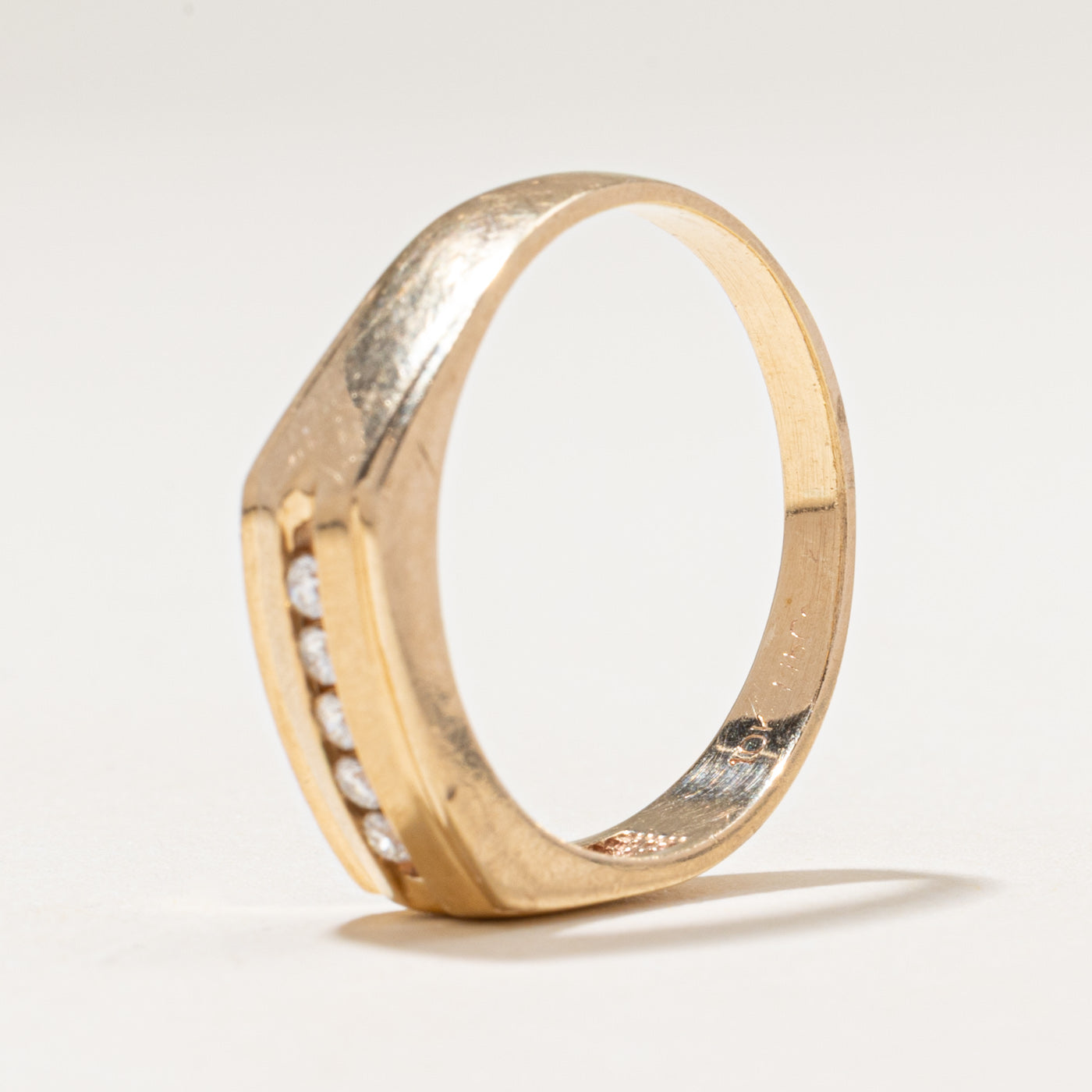 Five Stone Diamond Grooved Ring | 0.15ctw | SZ 12.25