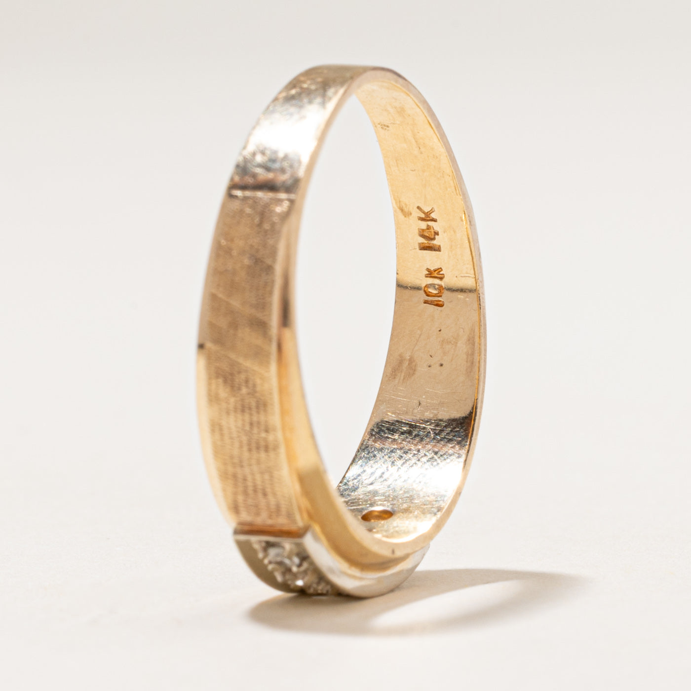 Five Stone Diamond Textured Band | 0.08ctw | SZ 12.5