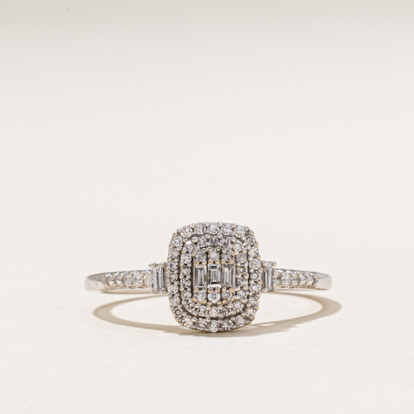 Illusion Set Diamond Cluster Ring | 0.32ctw | SZ 9.75