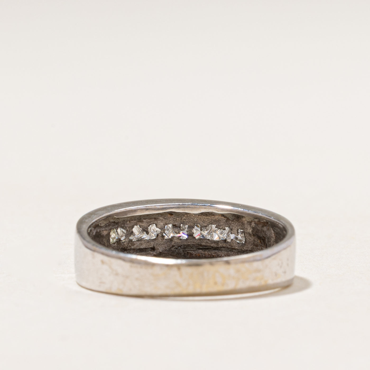 18k Channel Set Princess Cut Diamond Band | 0.32ctw | SZ 6.75