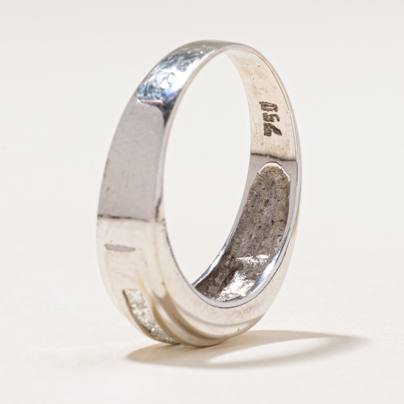 18k Channel Set Princess Cut Diamond Band | 0.32ctw | SZ 6.75