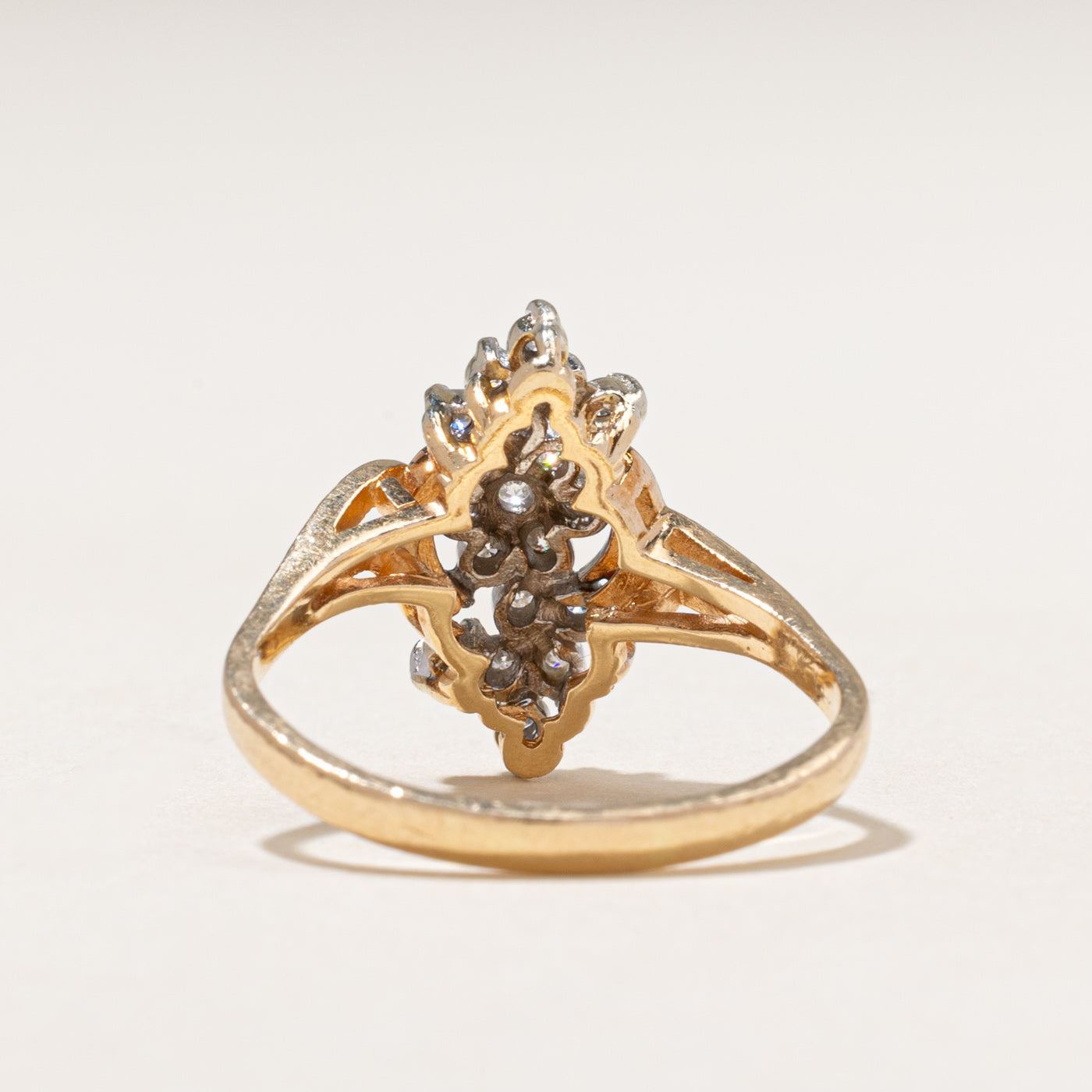 Diamond Floral Cluster Cocktail Ring | 0.30ctw | SZ 7.75