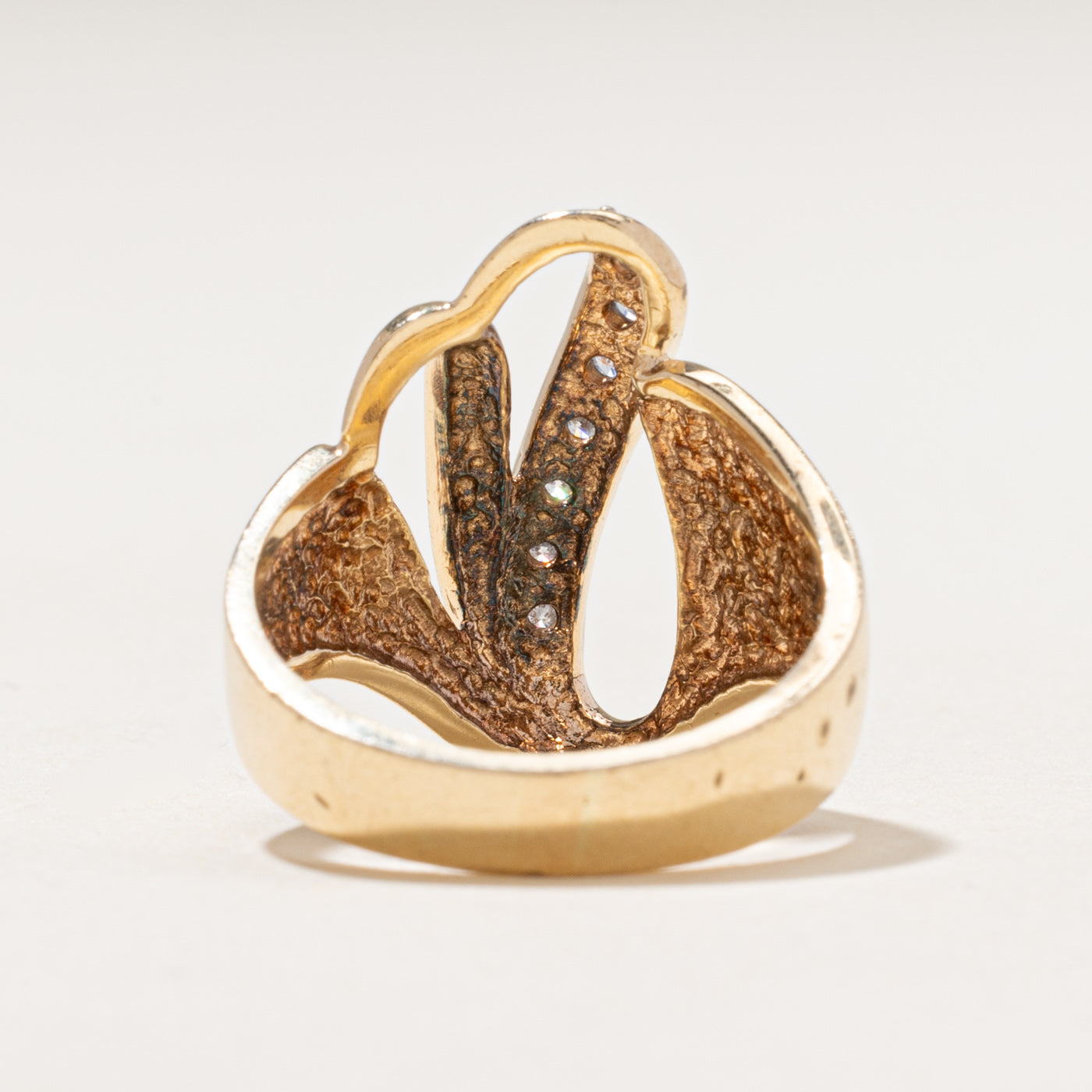 Diamond Waterfall Cocktail Ring | 0.10ctw | SZ 7.75