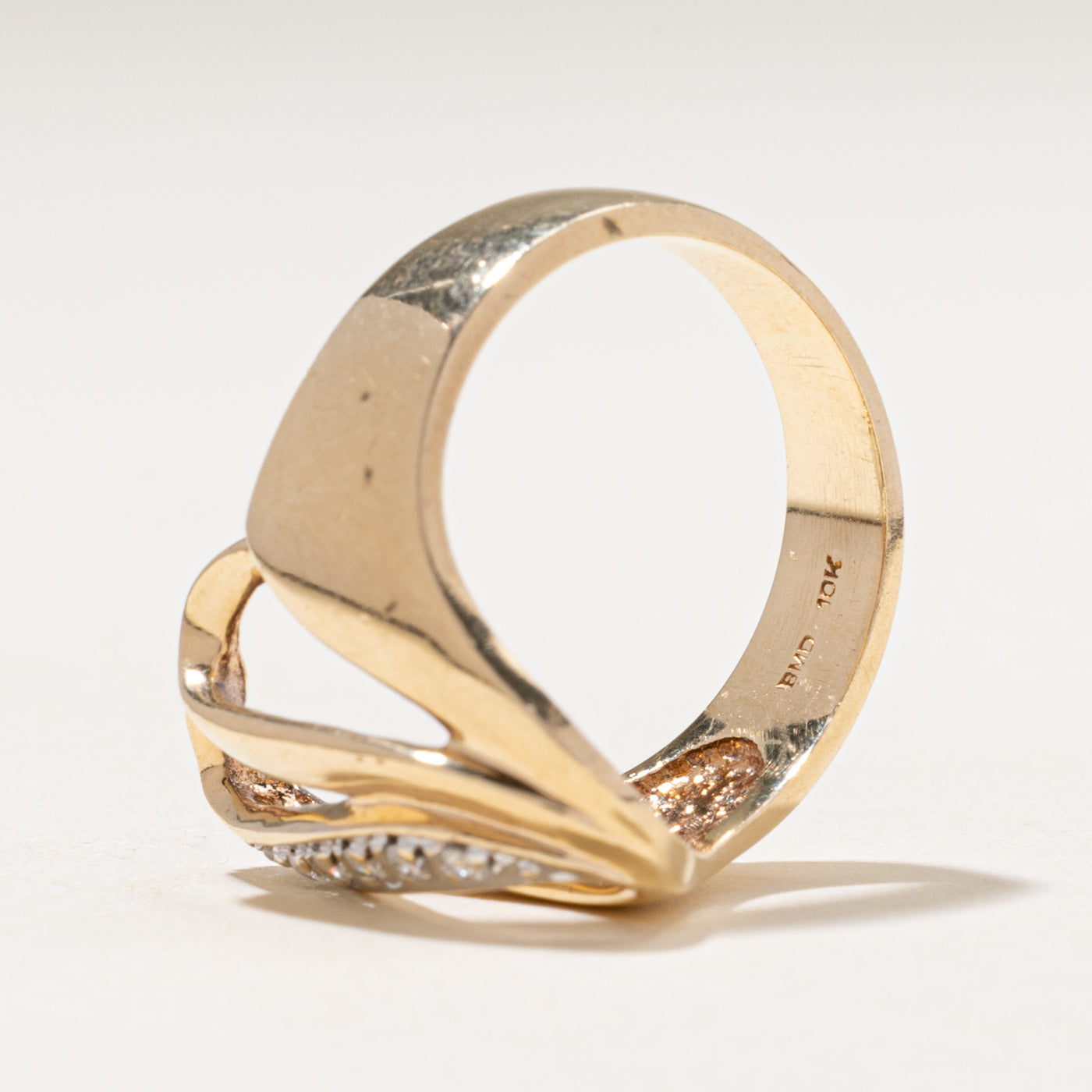 Diamond Waterfall Cocktail Ring | 0.10ctw | SZ 7.75