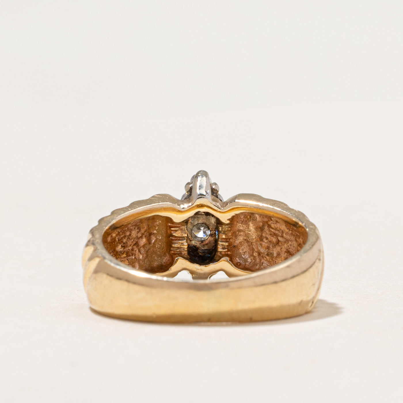 Diamond Marquise Cluster Grooved Ring | 0.24ctw | SZ 5