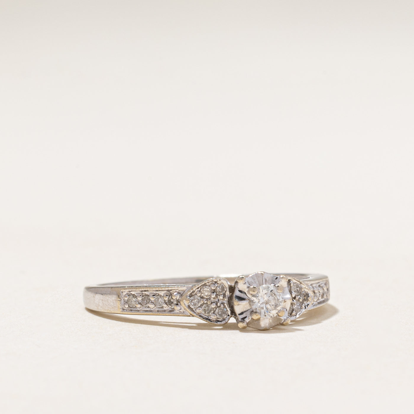 White Gold Illusion Set Diamond Ring | 0.20ctw | SZ 9