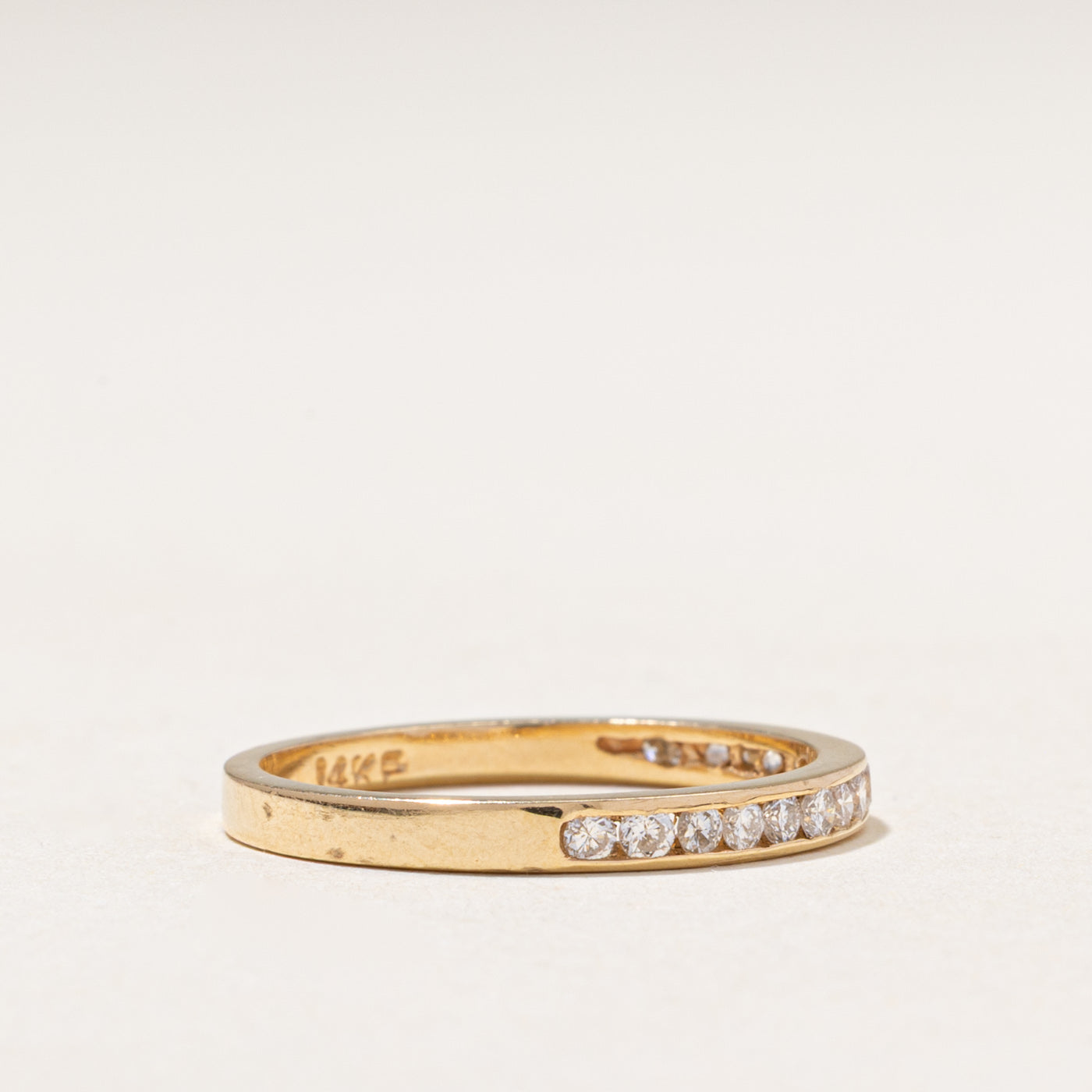 Alliance demi-éternité en diamants | 0,32 ct | 1,95 mm | Taille 6,75