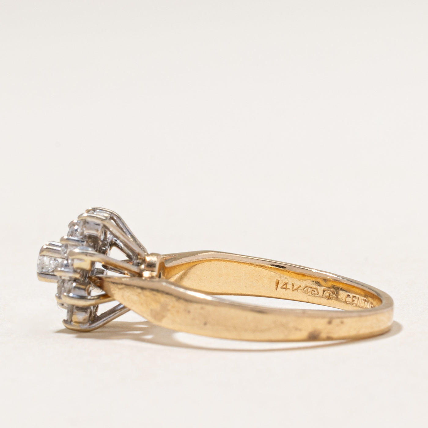 Diamond Cluster Petal Ring | 0.25ctw | SZ 5