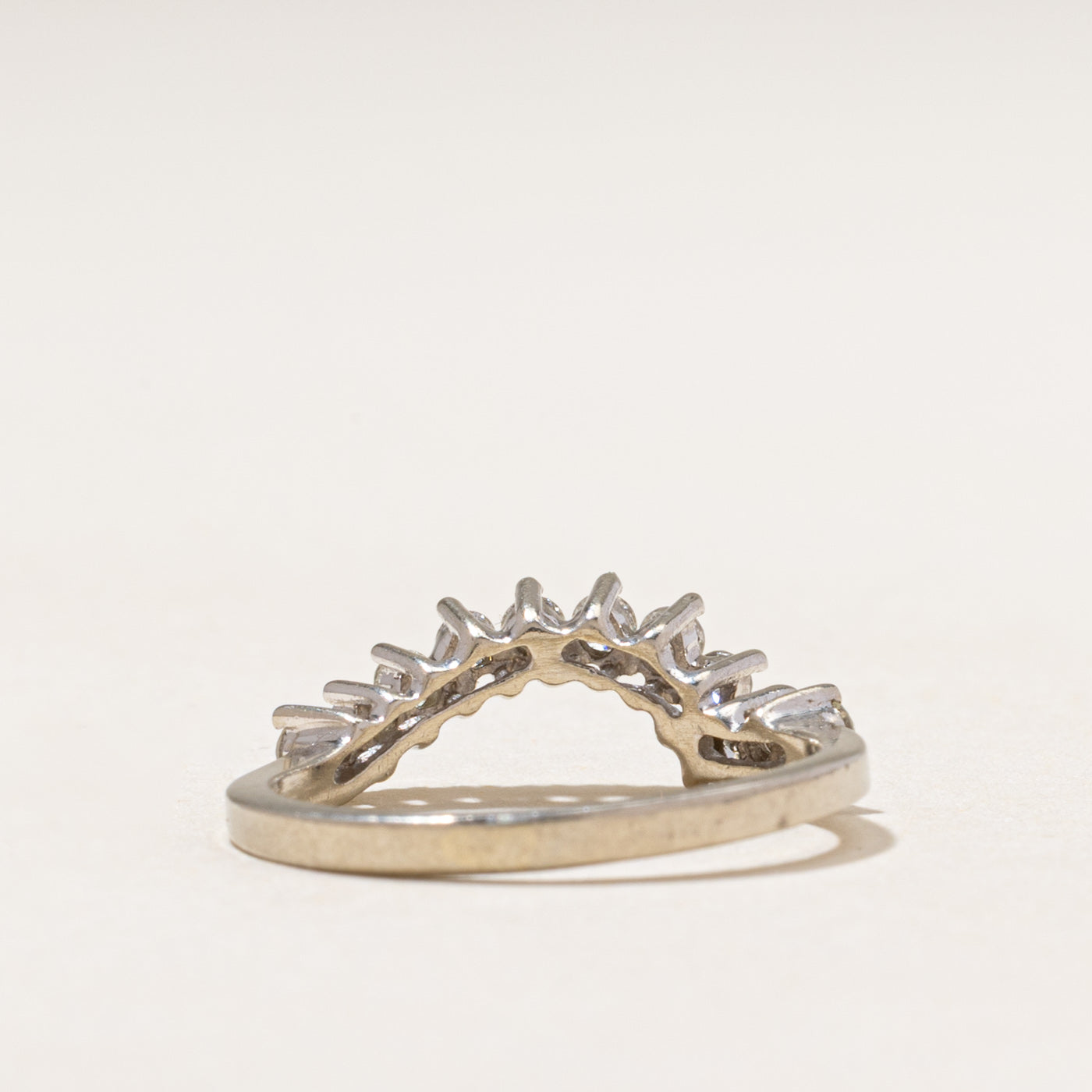 White Gold Diamond Contour Ring | 0.34ctw | SZ 5.25