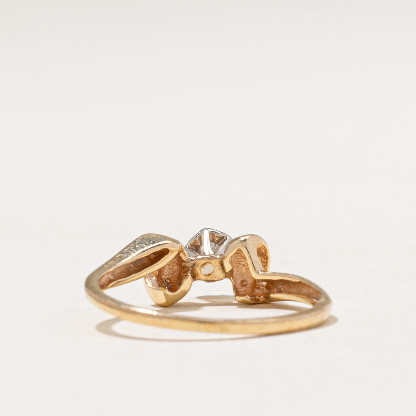 Illusion Set Diamond Bow Ring | 0.05ct | SZ 6