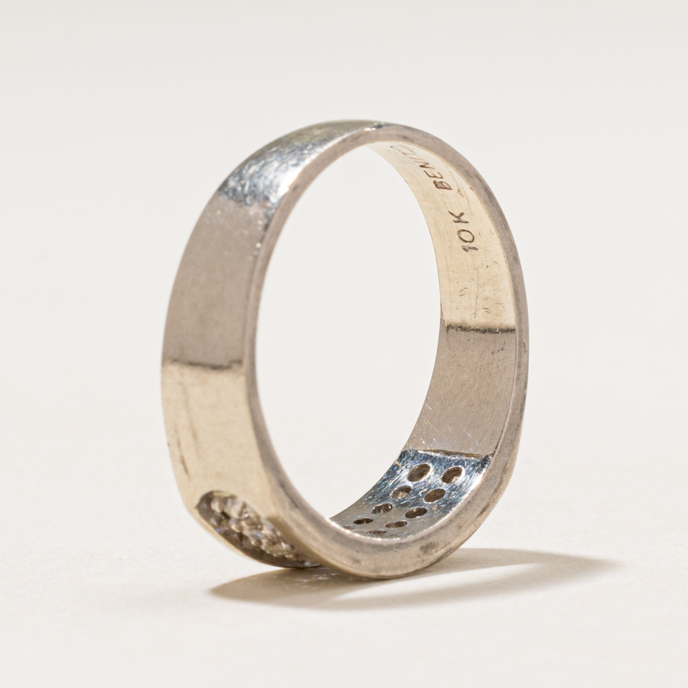 White Gold Double Row Diamond Band | 0.26ctw | SZ 6.25