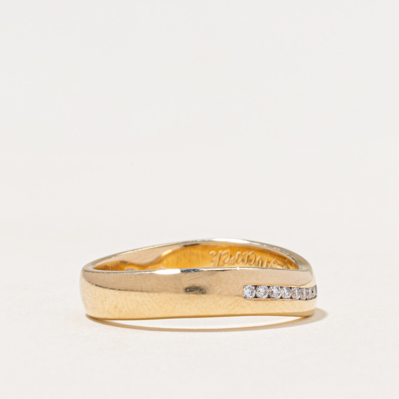 Semi Eternity Diamond Contour Band | 0.14ctw | 4.30mm | SZ 6.75