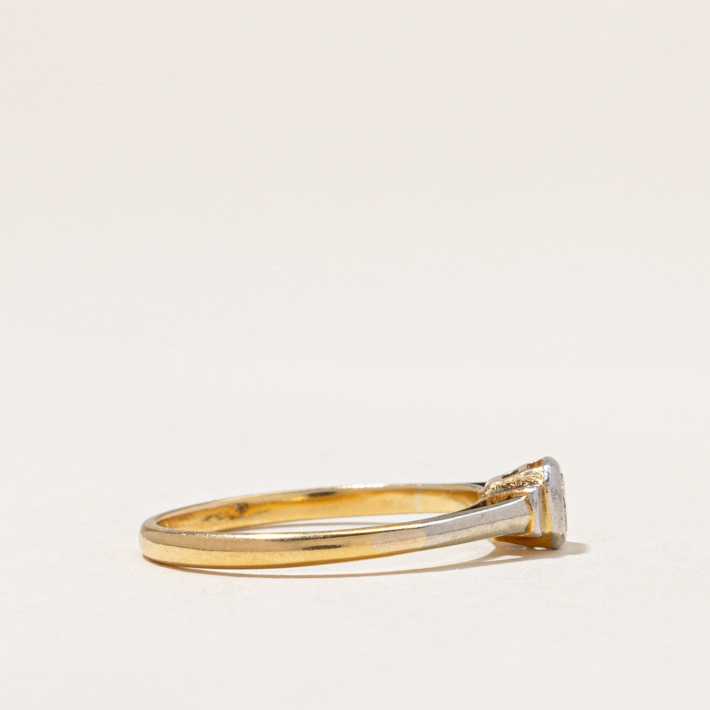 18k Solitaire Diamond Ring | 0.08ct | SZ 8.75