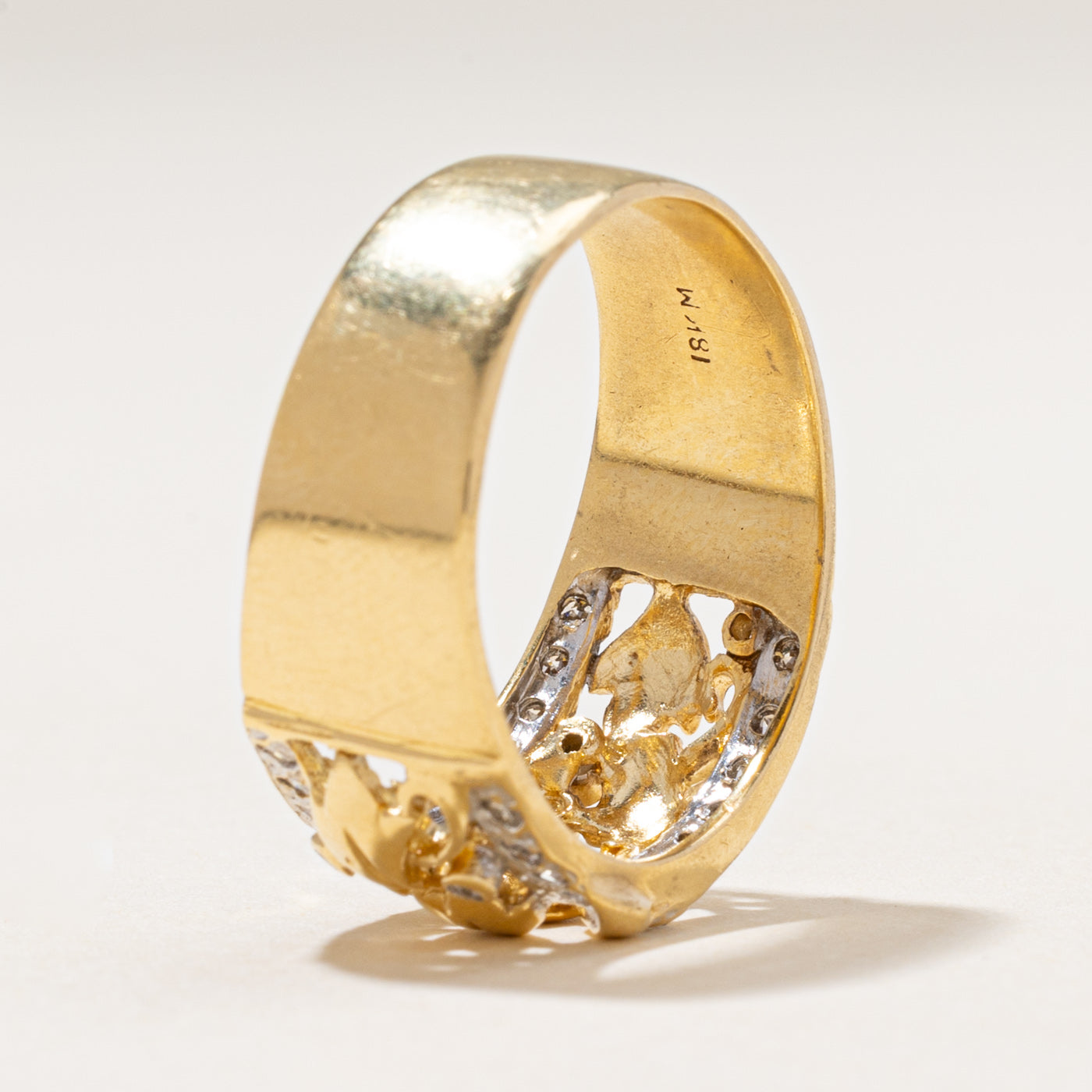 18k Diamond Engraved Vine Band | 0.24ctw | SZ 10.25