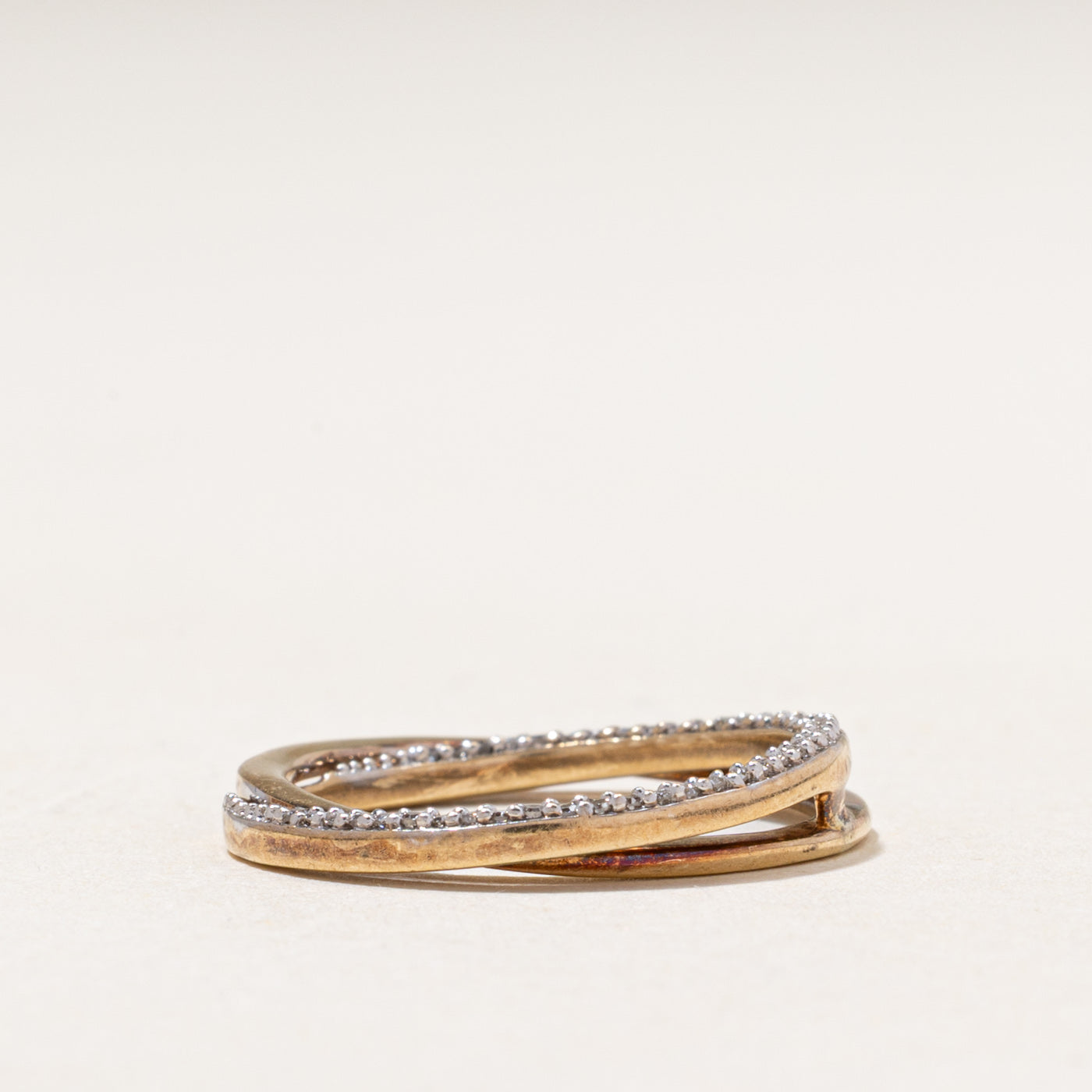 Diamond Cross Over Ring | 0.15ctw | SZ 4.5