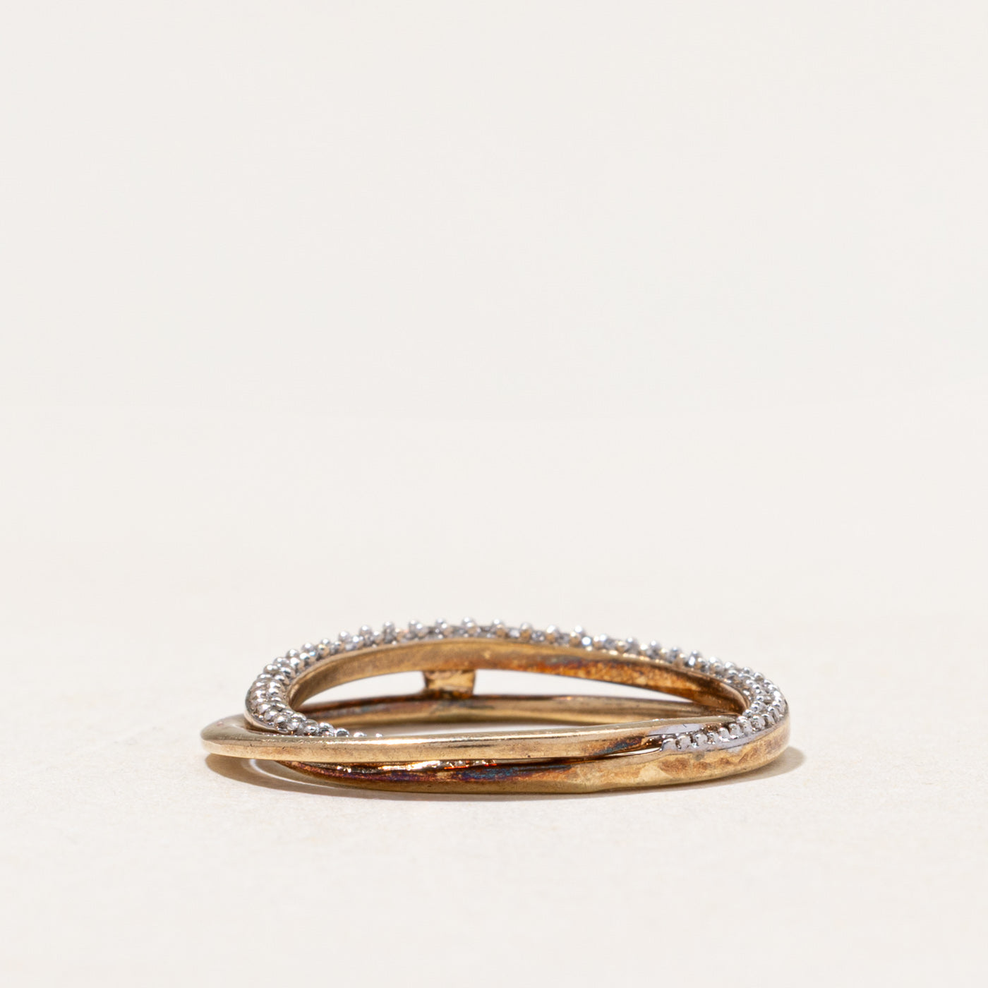 Diamond Cross Over Ring | 0.15ctw | SZ 4.5