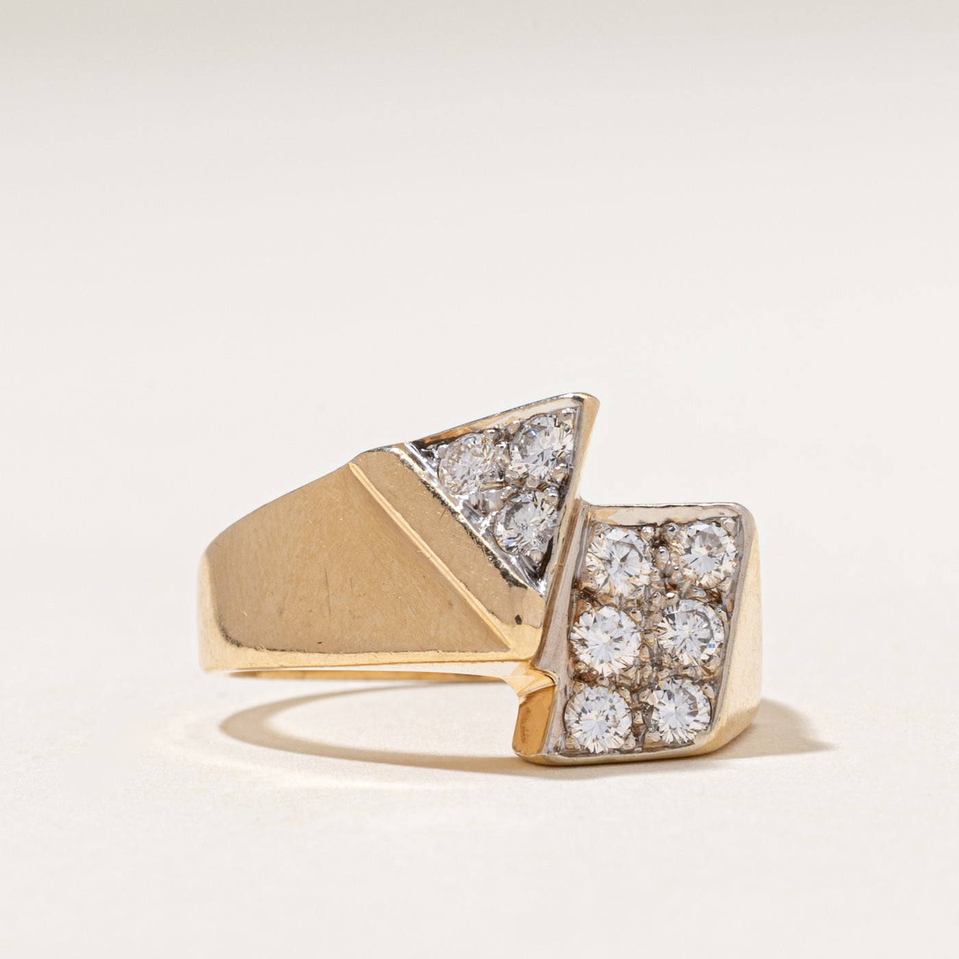 Diamond Geometric Cocktail Ring | 0.58ctw | SZ 8.75