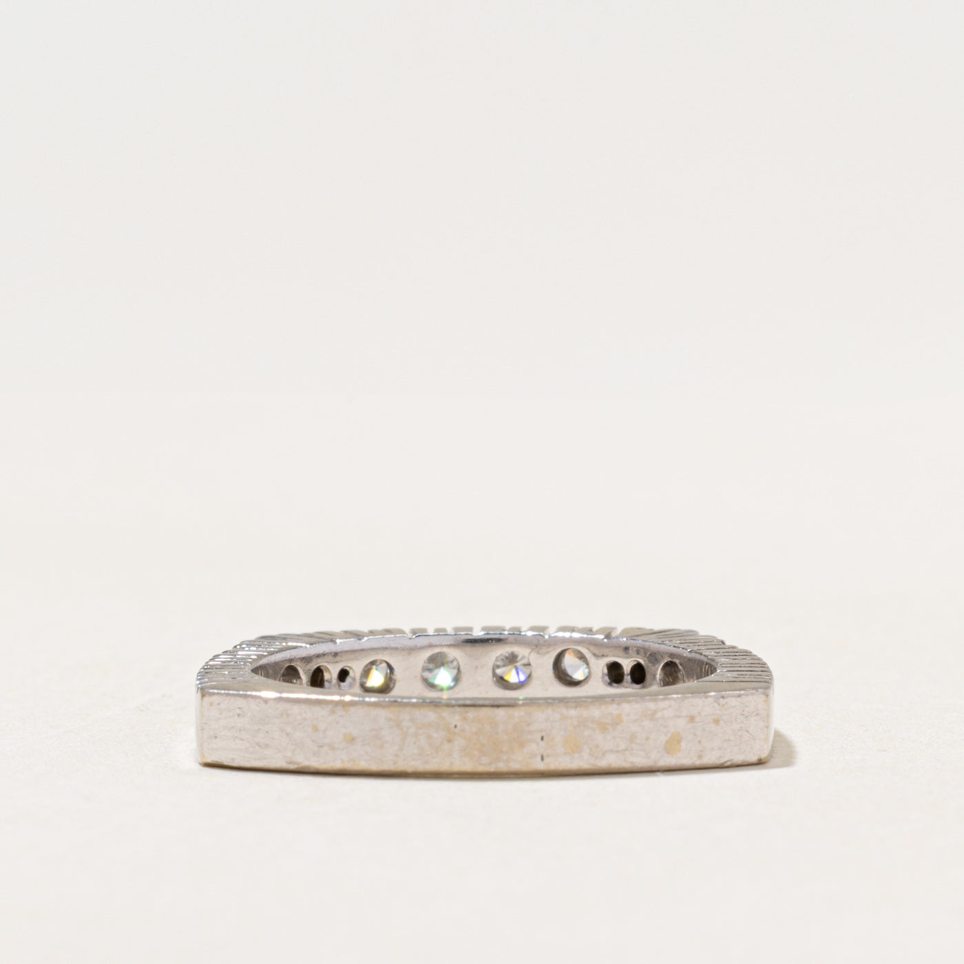 Semi Eternity Diamond Soft Square Ring | 0.45ctw | SZ 7.75