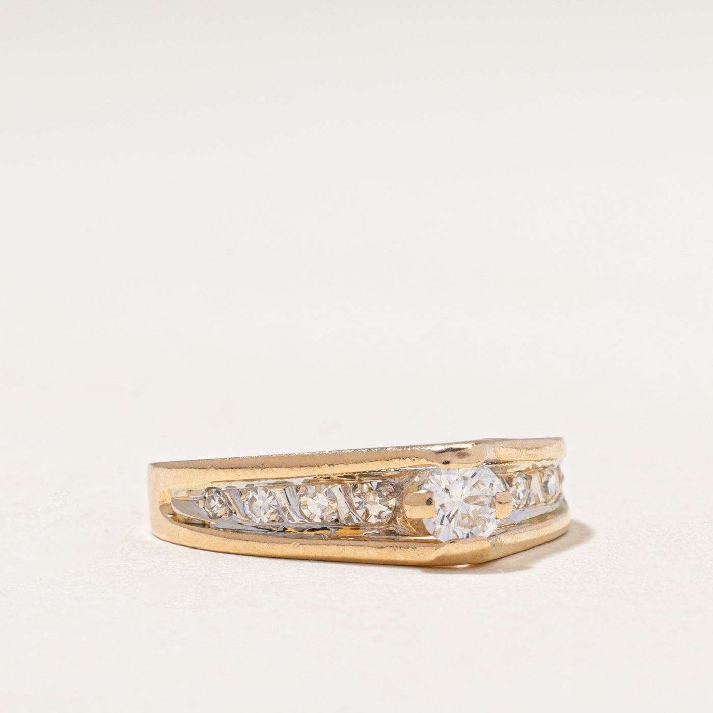 Yellow Gold Diamond Accented Ring | 0.33ctw | SZ 5
