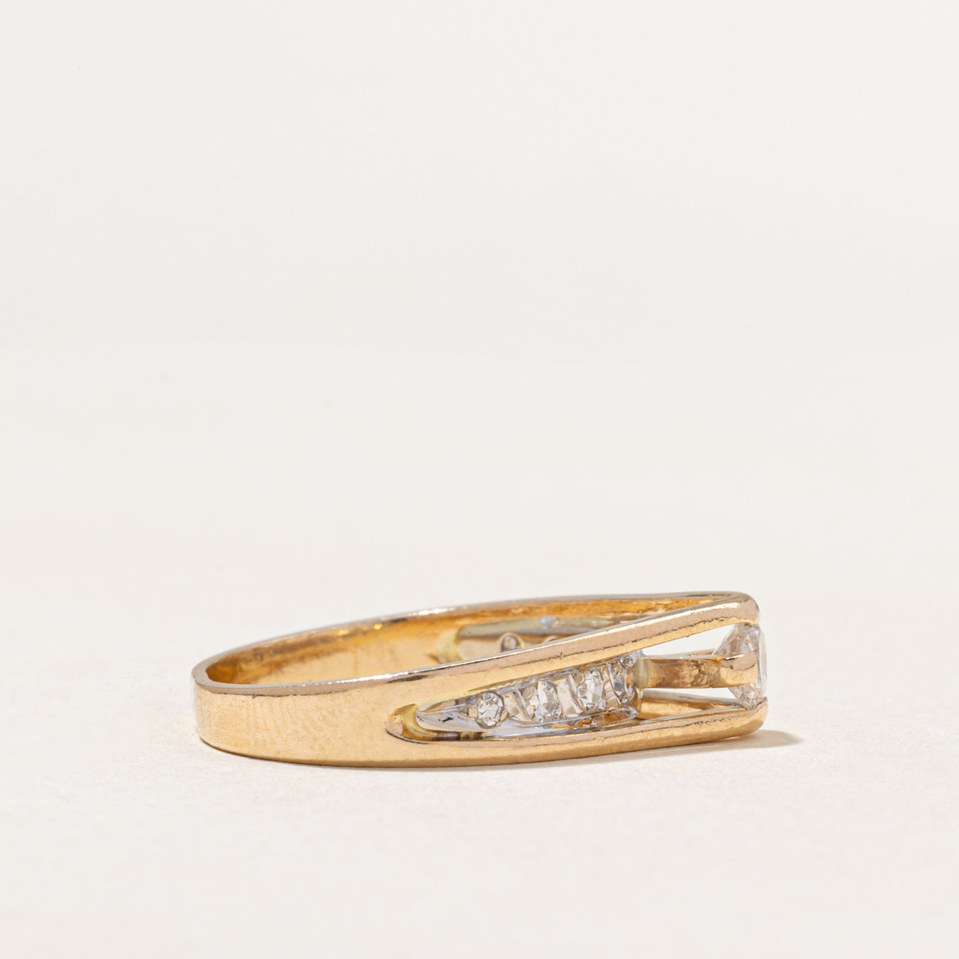 Yellow Gold Diamond Accented Ring | 0.33ctw | SZ 5