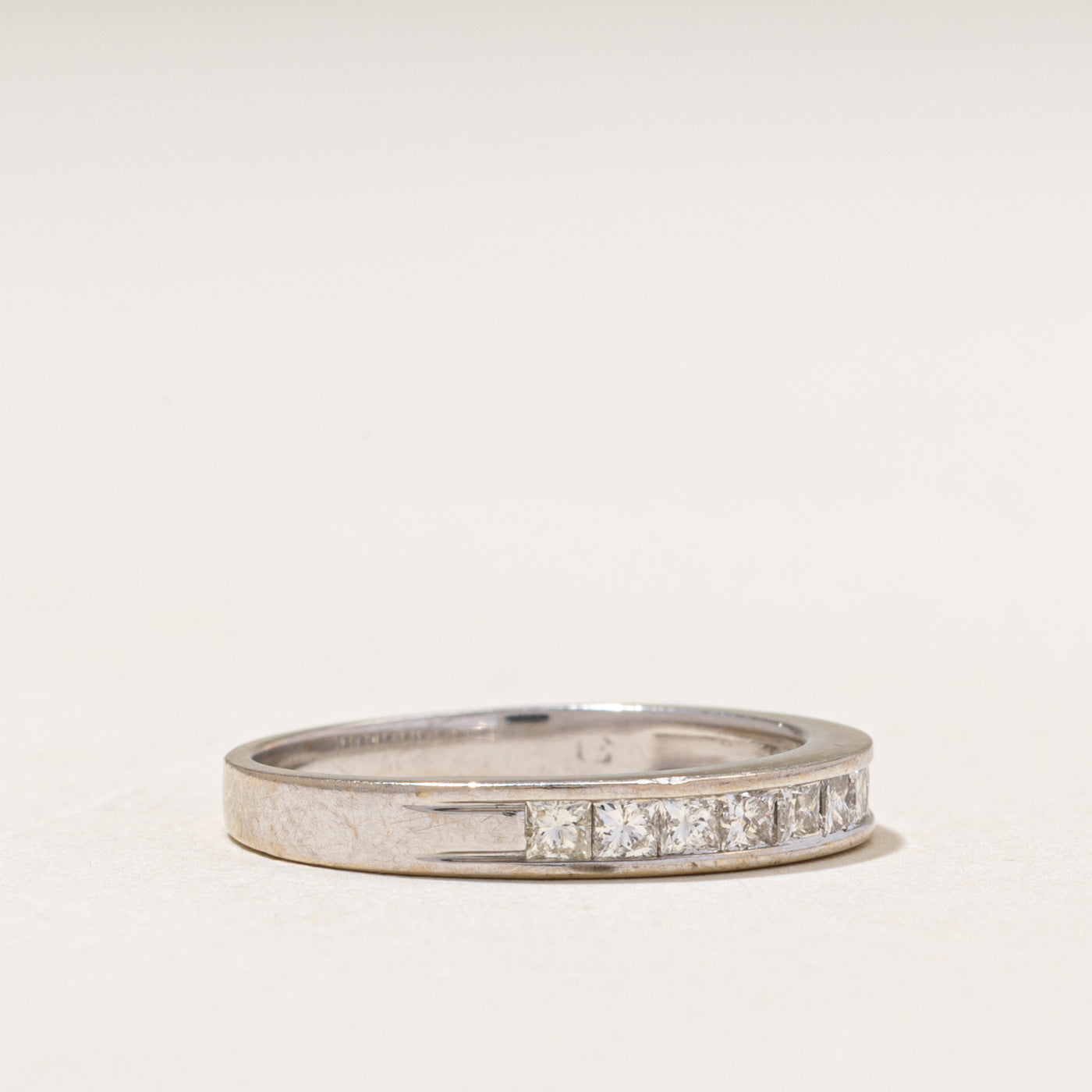 Semi Eternity Princess Cut Diamond Band | 0.52ctw | 2.40mm | SZ 7.25