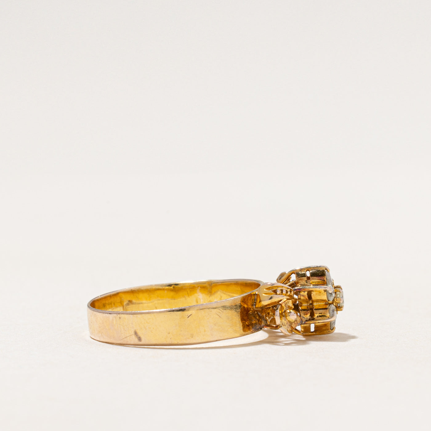 Diamond Petal Cluster Floral Ring | 0.19ctw | SZ 7.5
