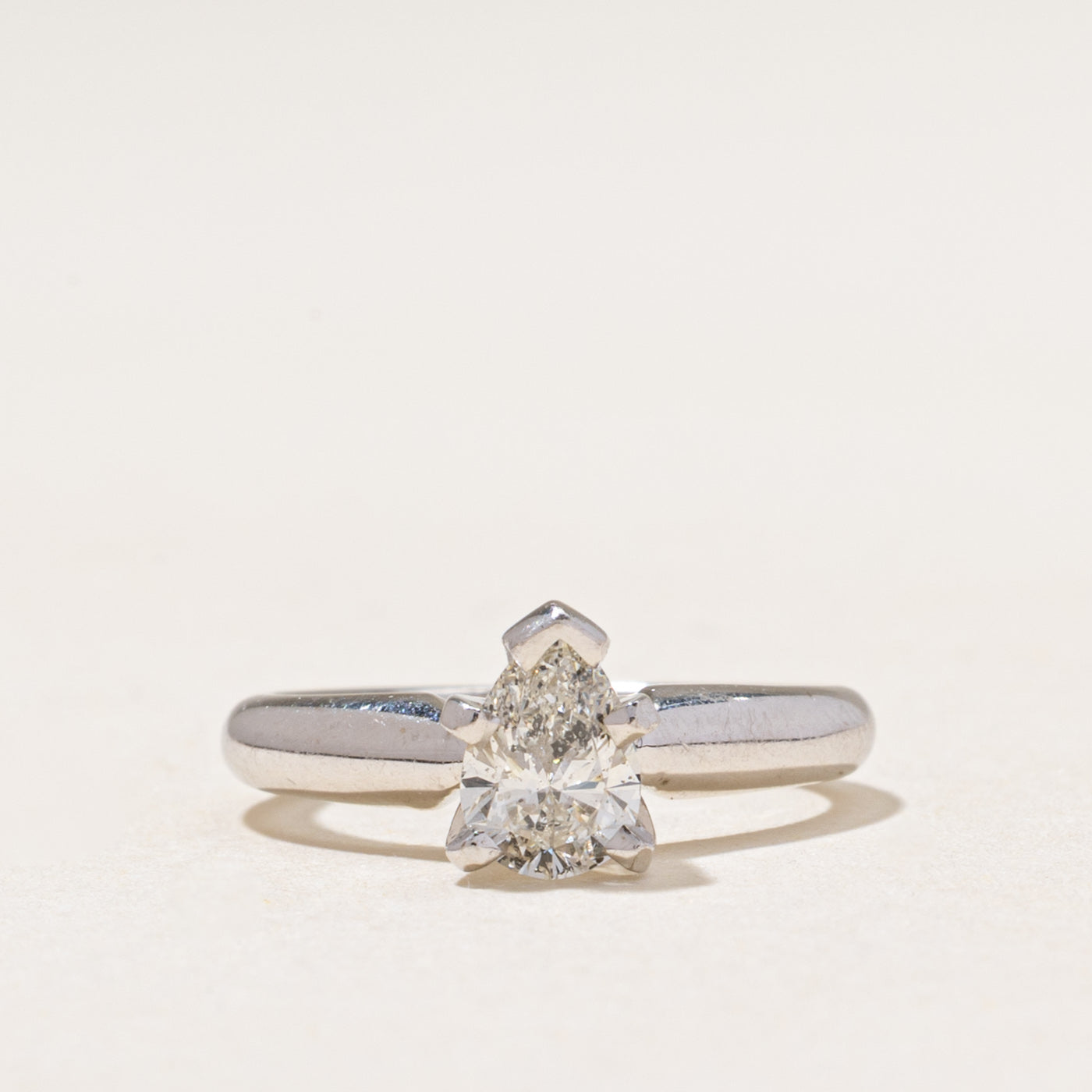 Pear Cut Solitaire Diamond Ring | 0.51ct | SZ 2.5