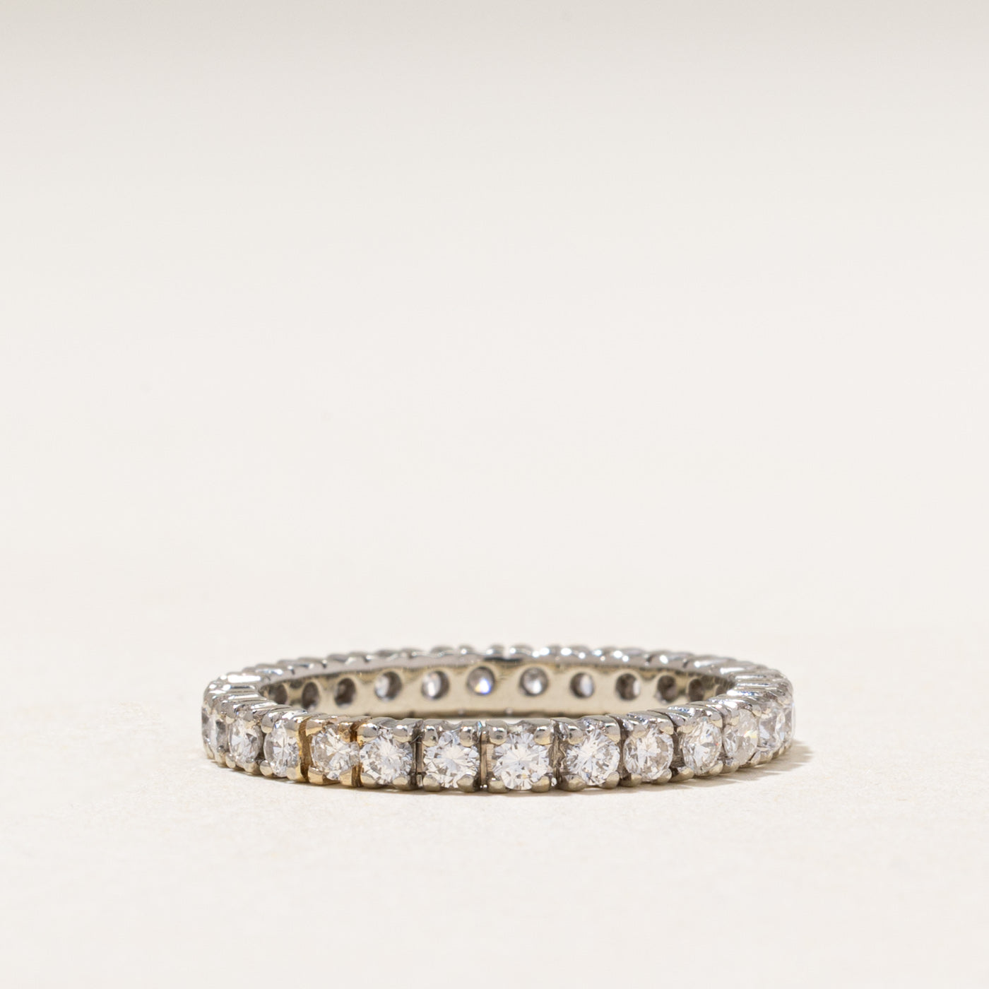 18k White Gold Eternity Diamond Band | 0.84ctw | 2.45mm | SZ 6.75