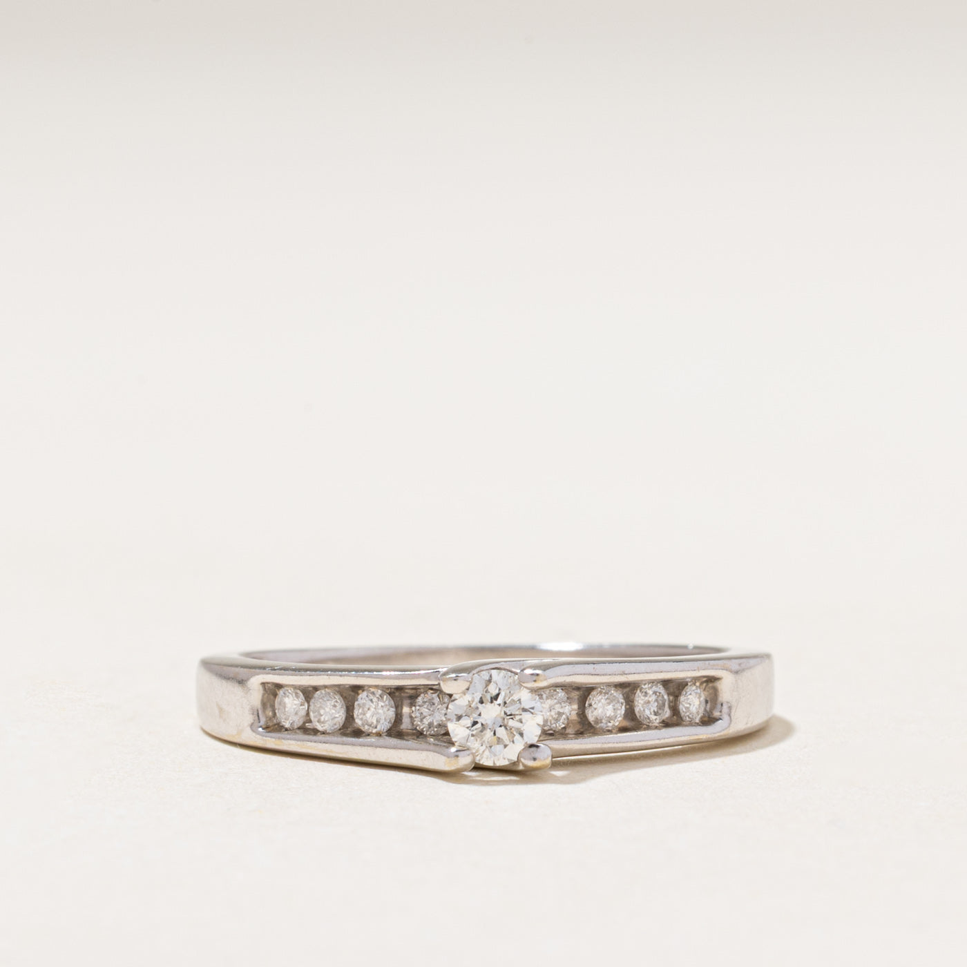 White Gold Diamond Accented Ring | 0.34ctw | SZ 9