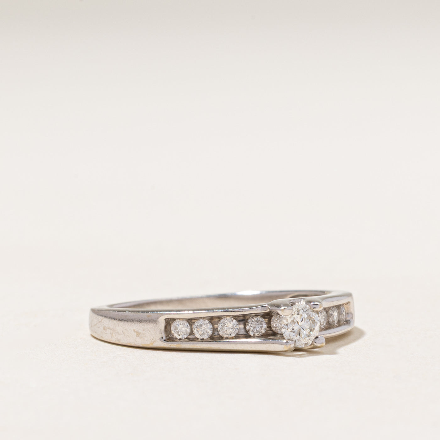 White Gold Diamond Accented Ring | 0.34ctw | SZ 9