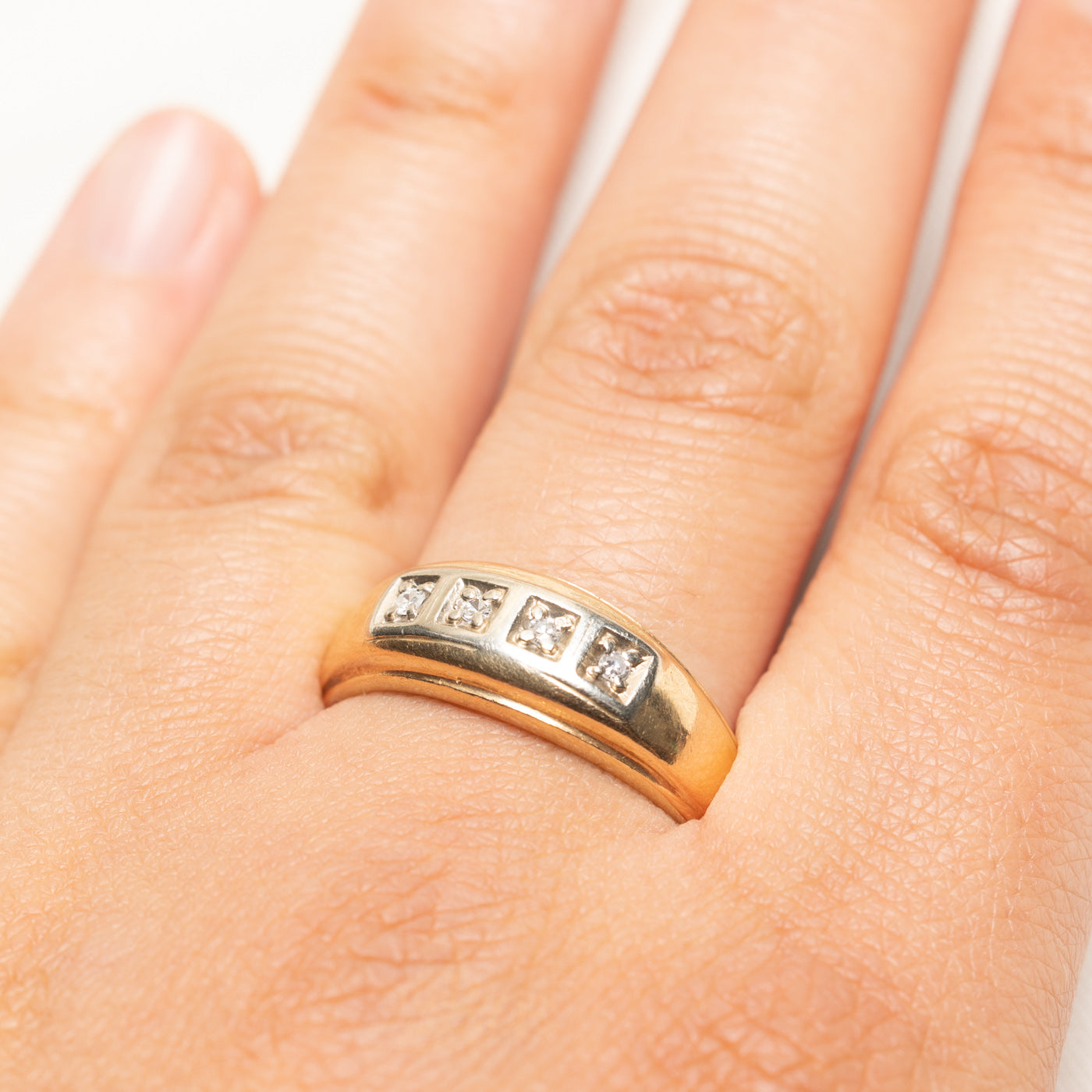 Four-Stone Diamond Band | 0.08ctw | 4.60mm | SZ 12