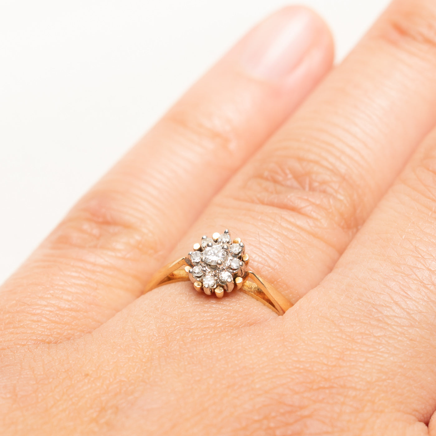 Diamond Petal Cluster Ring | 0.13ctw | SZ 7.25