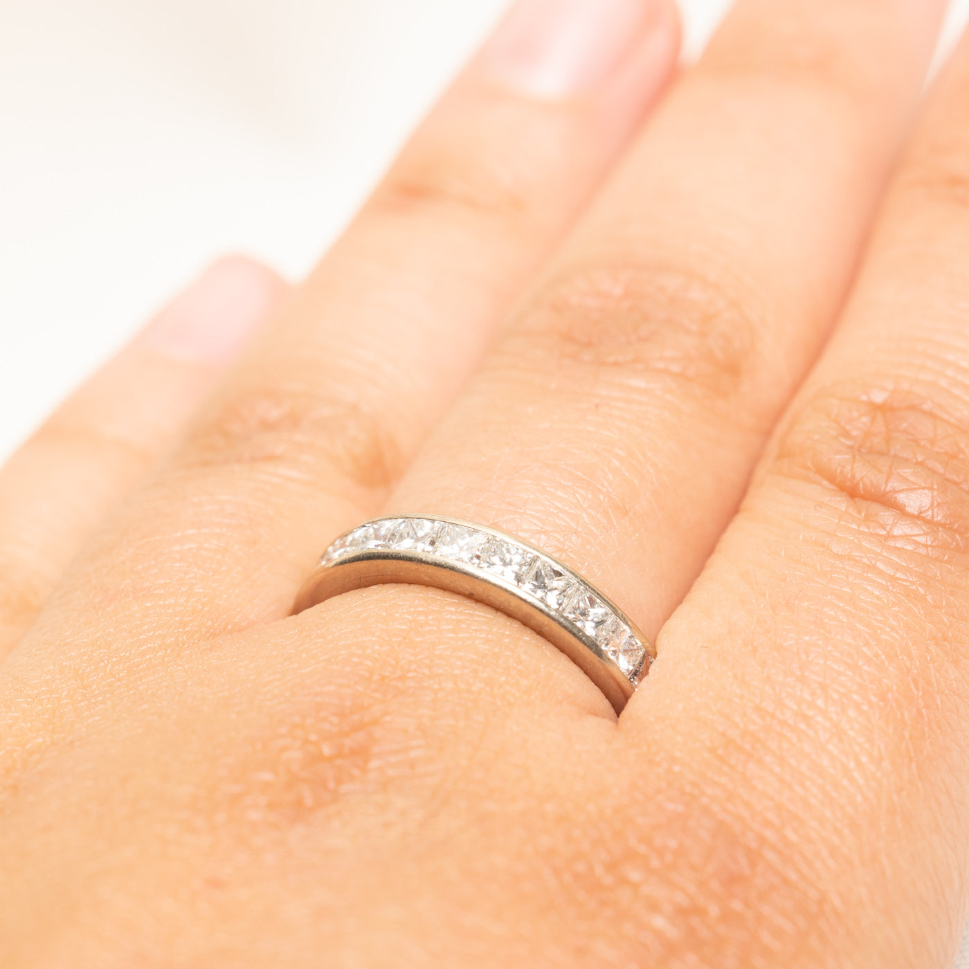 Semi Eternity Princess Cut Diamond Band | 2.04ctw | 4.05mm | SZ 8.25