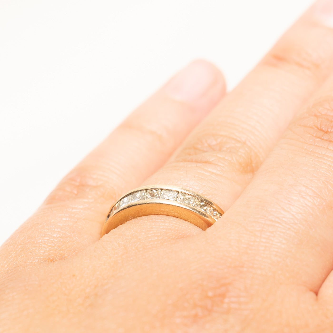 Semi Eternity Channel Set Princess Cut Diamond Band | 0.82ctw | 2.95mm | SZ 7.5