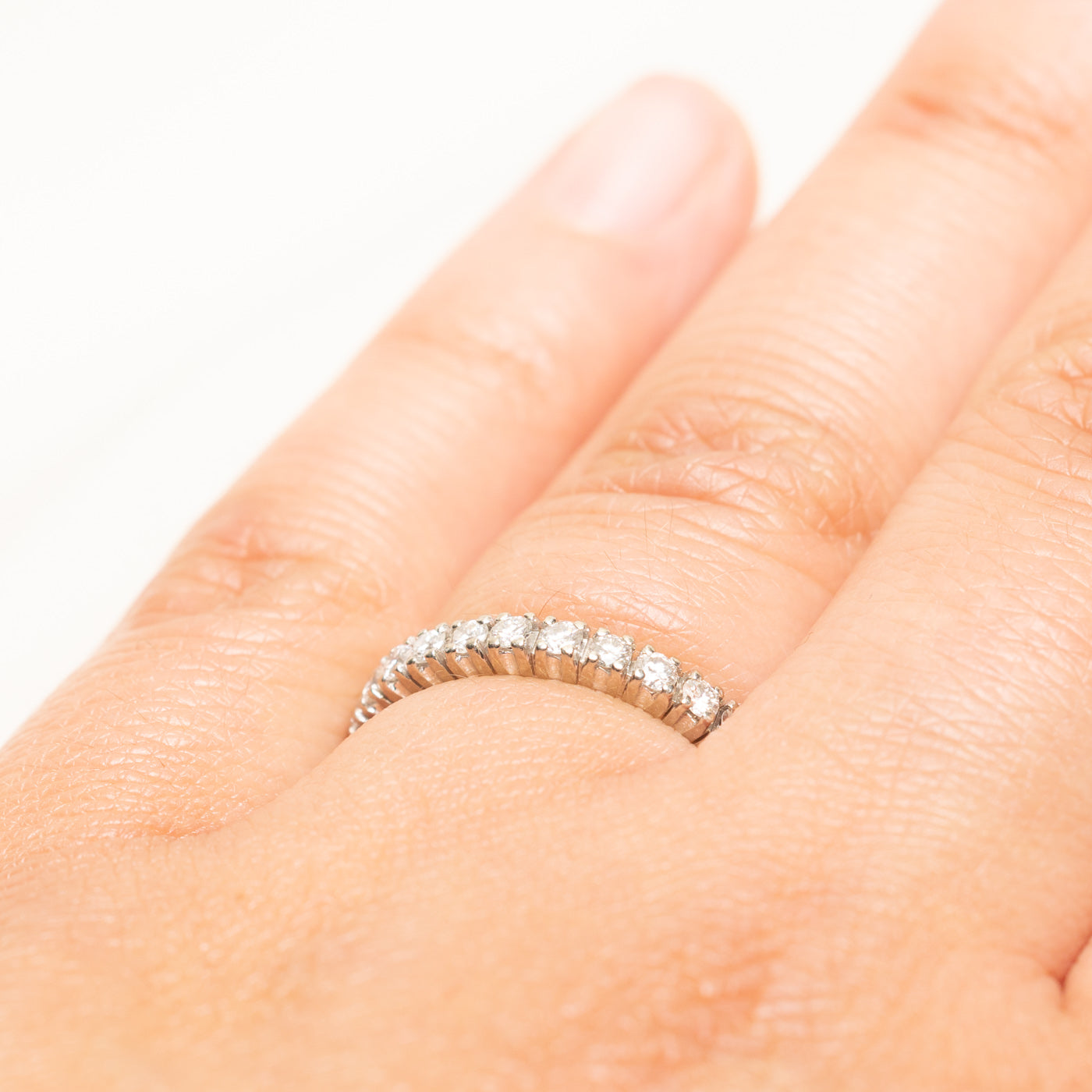 18k White Gold Eternity Diamond Band | 0.84ctw | 2.45mm | SZ 6.75