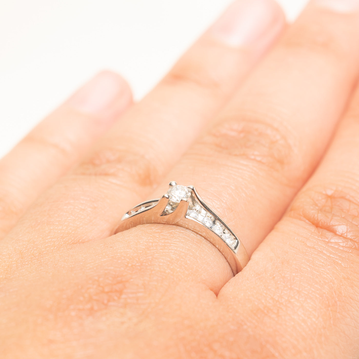 White Gold Diamond Accented Ring | 0.34ctw | SZ 9