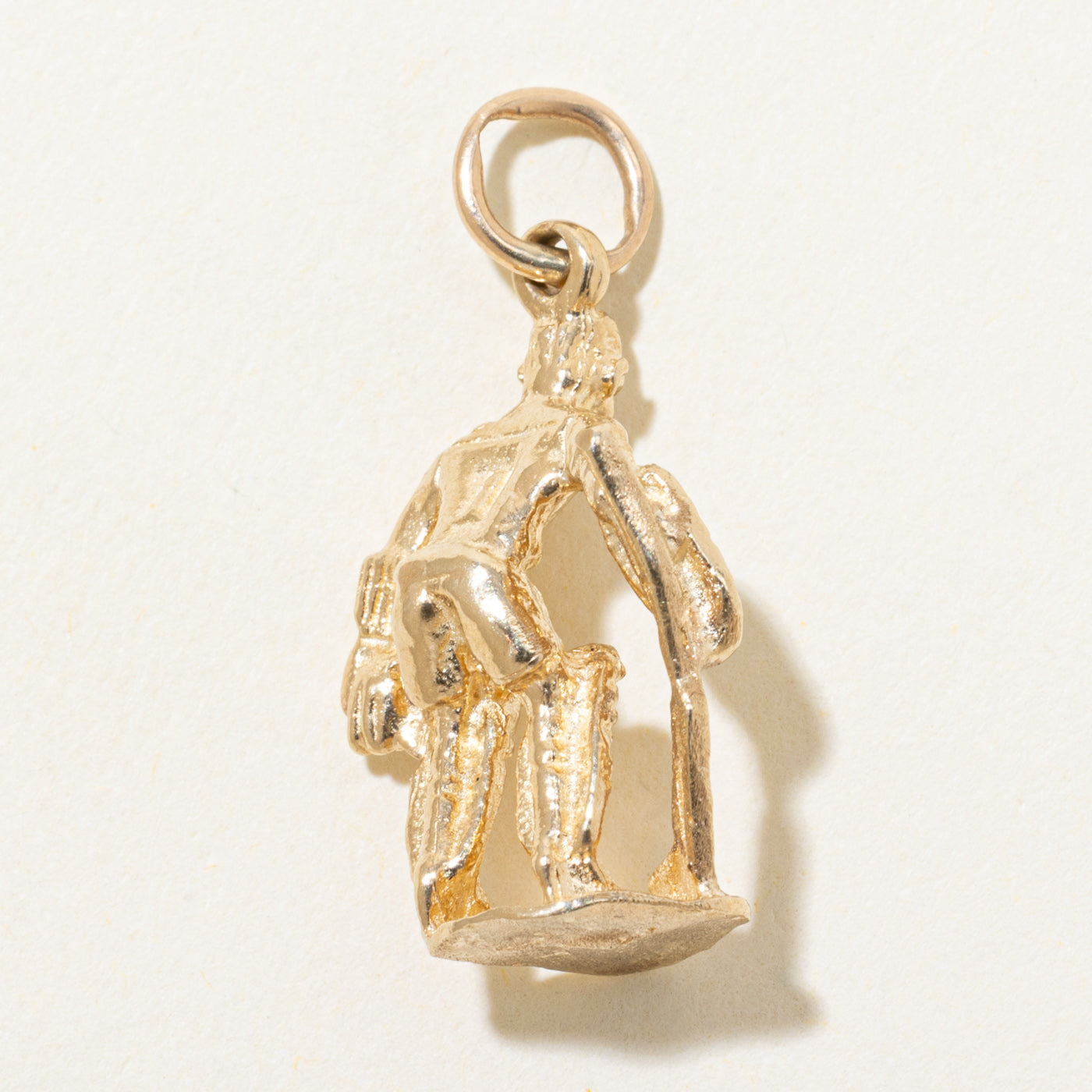 10k Yellow Gold Hockey Goalie Charm