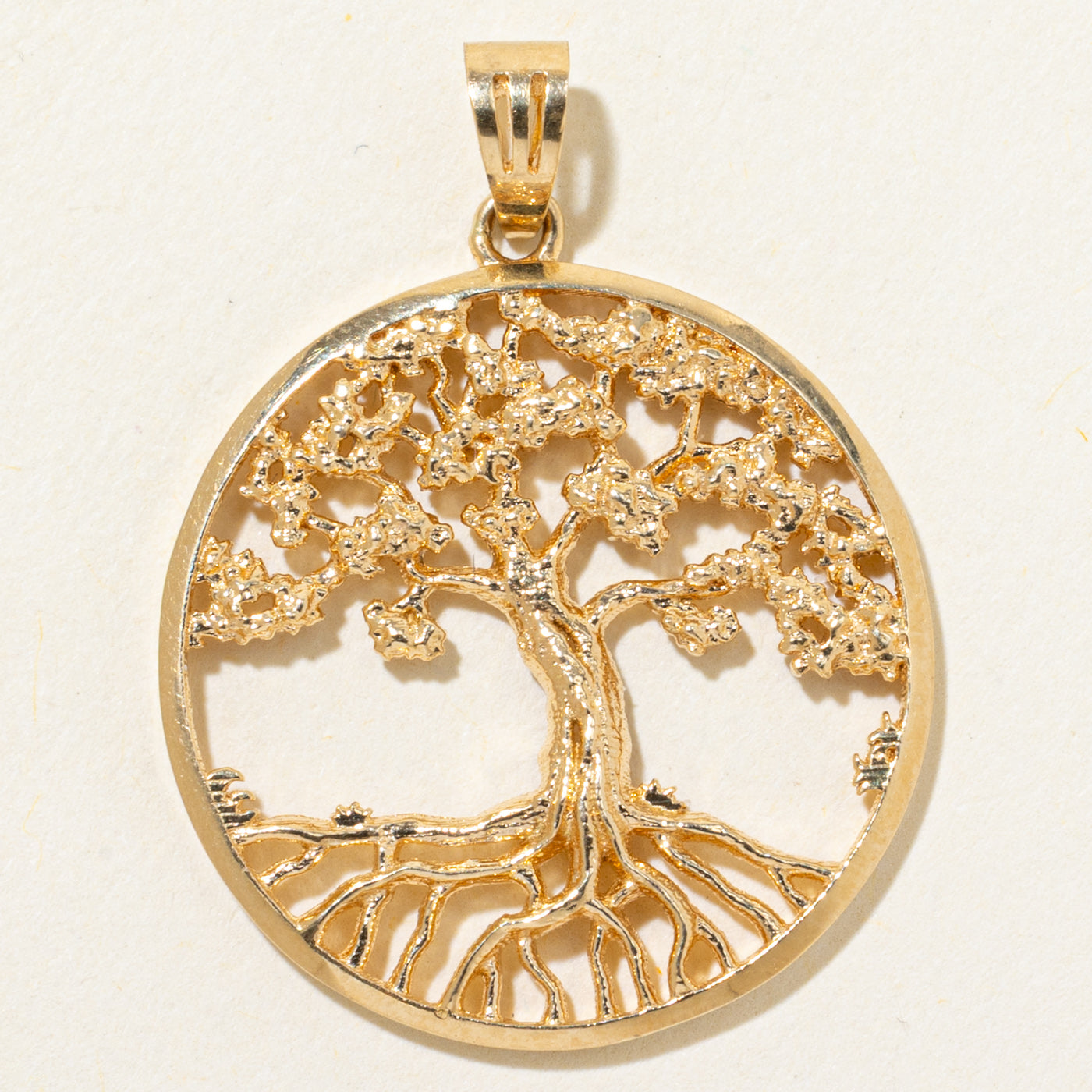 18k Yellow Gold Tree of Life Pendant