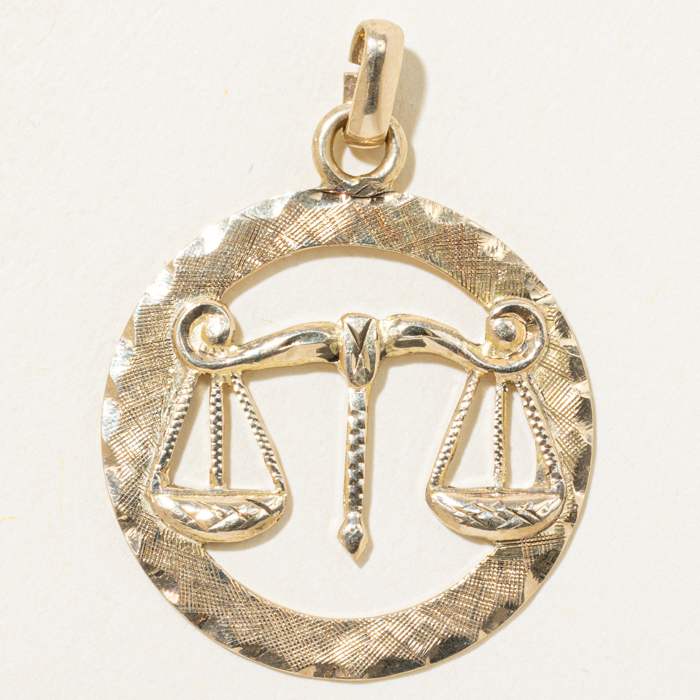 14k Yellow Gold Libra Pendant