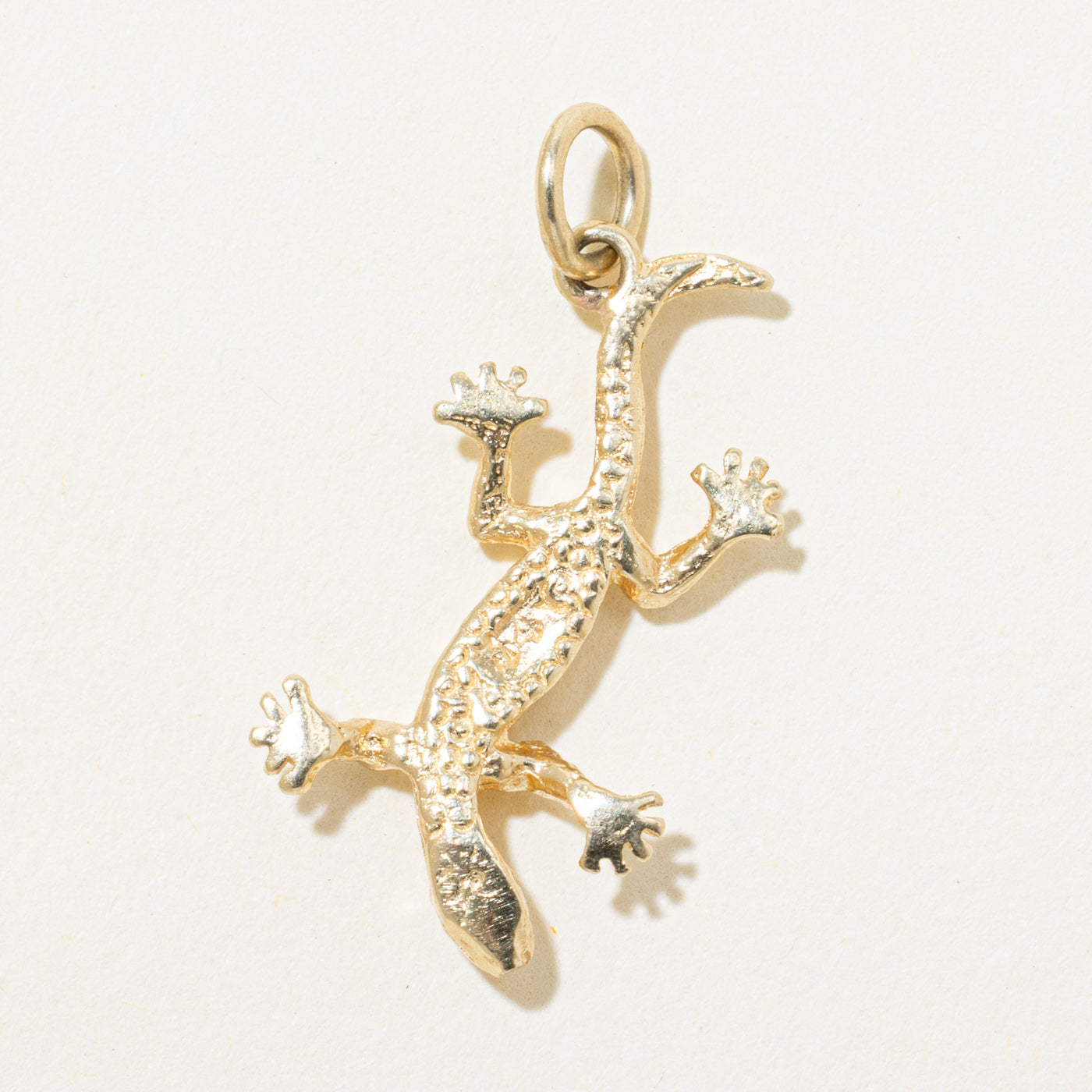 14k Yellow Gold Gecko Charm