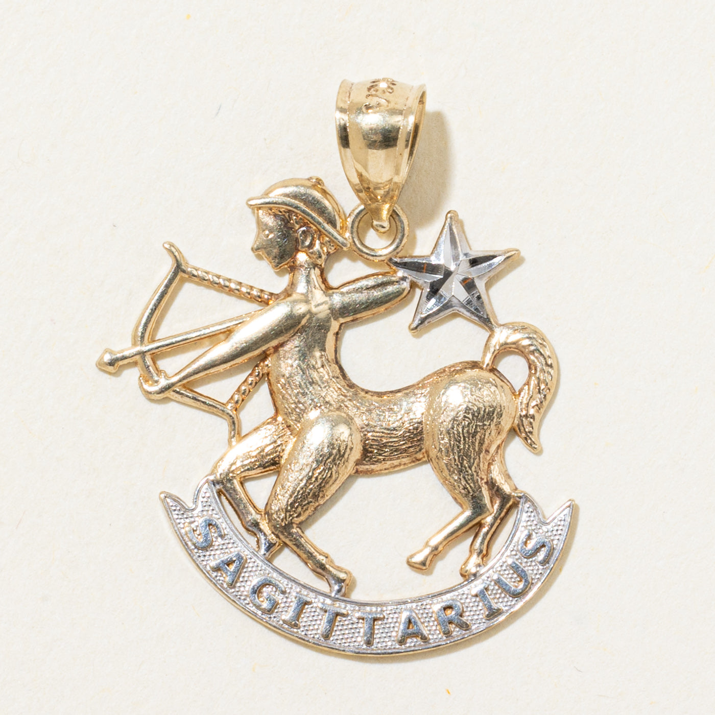 10k Yellow Gold Sagittarius Pendant