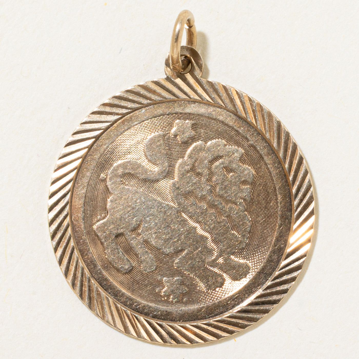 10k Yellow Gold Leo Zodiac Charm