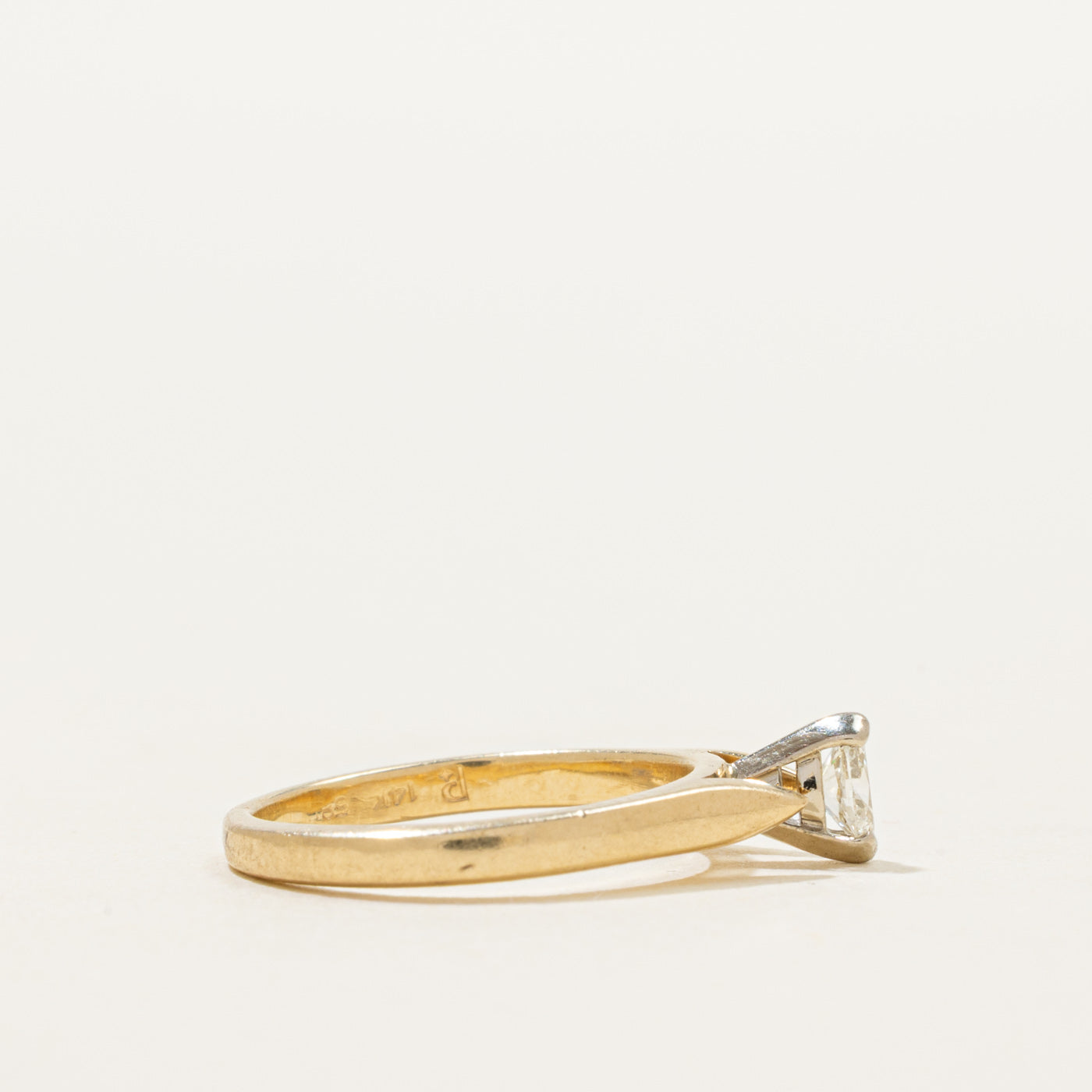 Marquise Cut Solitaire Diamond Ring | 0.12ct | SZ 3