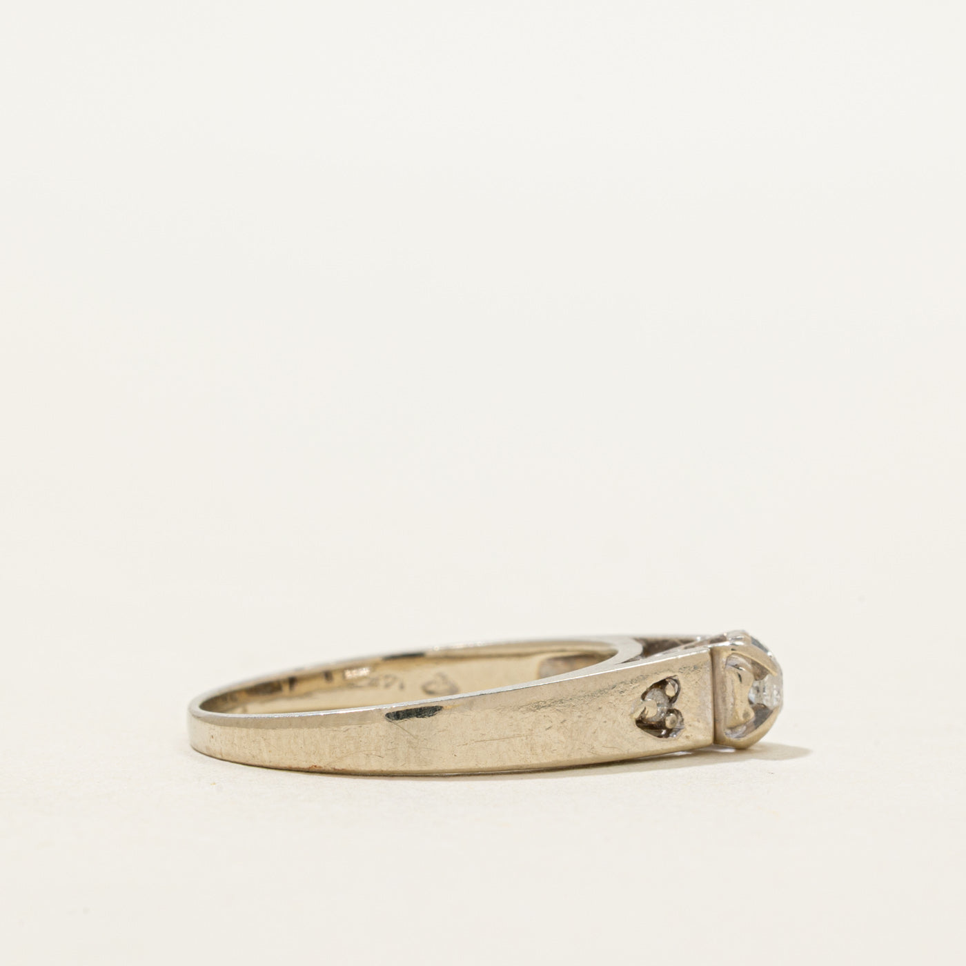 Diamond Perforated Heart Ring | 0.09ctw | SZ 6.5