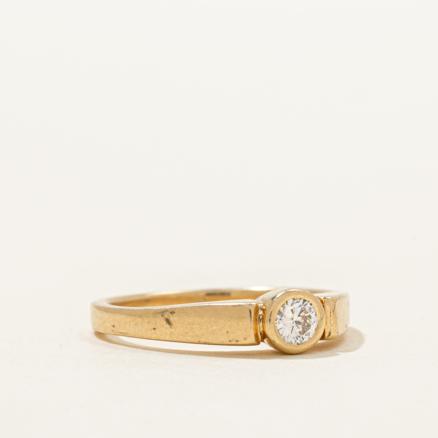 Bezel Set Solitaire Diamond Ring | 0.15ct | SZ 5.25