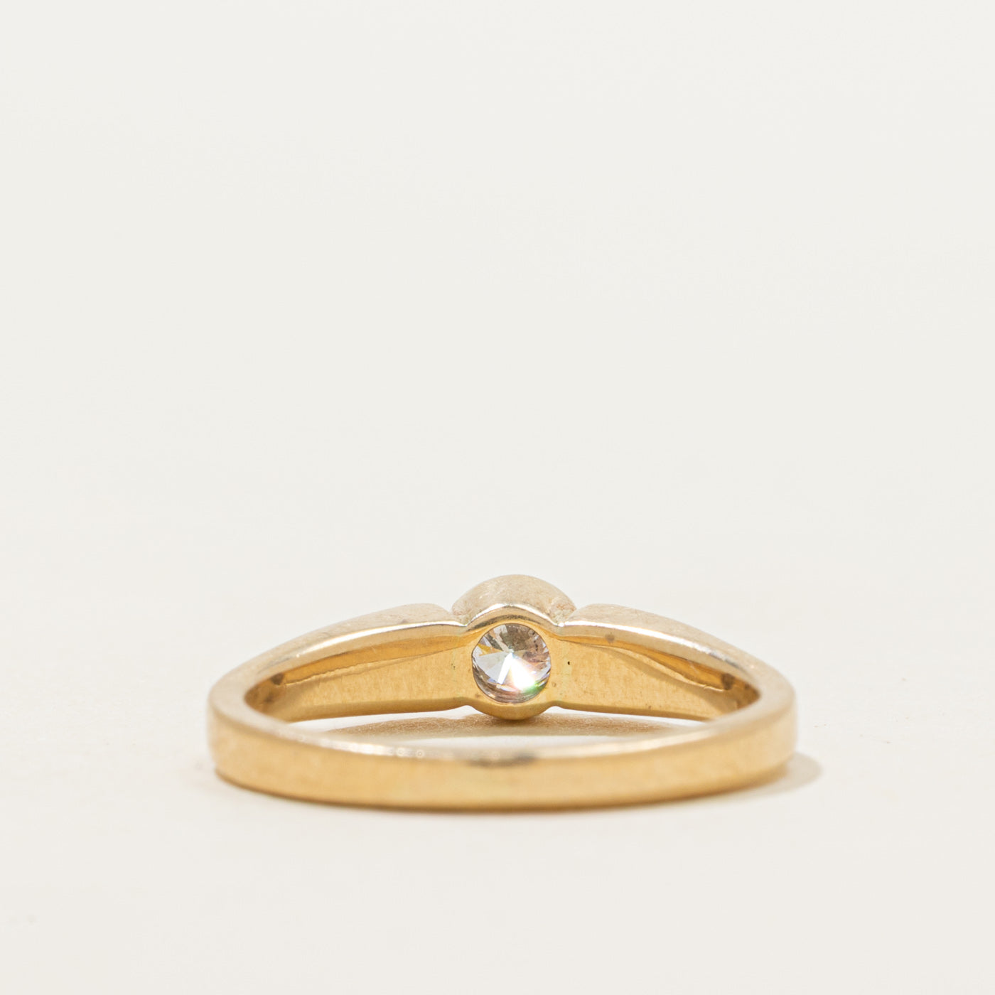 Bezel Set Solitaire Diamond Ring | 0.15ct | SZ 5.25