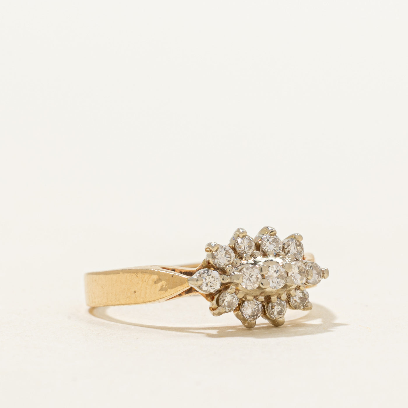 Diamond Petal Cluster Ring | 0.23ctw | SZ 4