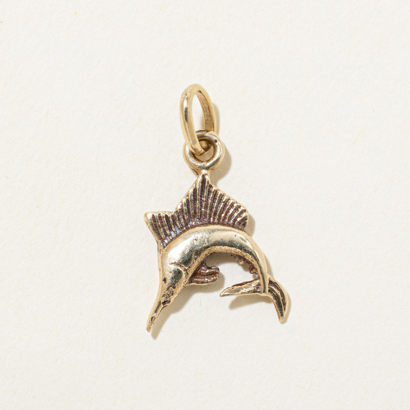 14k Yellow Gold Marlin Charm