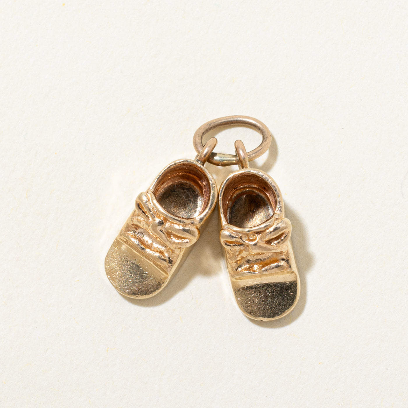 14k Yellow Gold Baby Shoes Charm